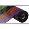 10.25" Faux Jute Wide Stripe Mesh Ribbon: Purple/Green/Black/Orange (10 Yards)